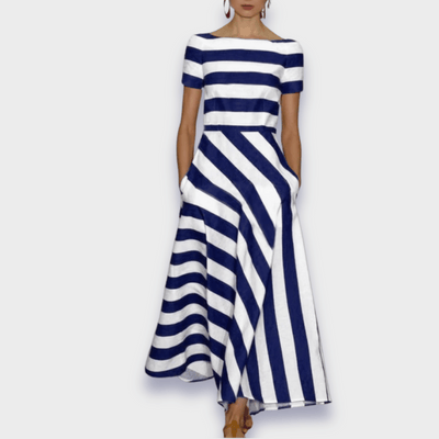 Janell - Chemise longue à rayures faites main