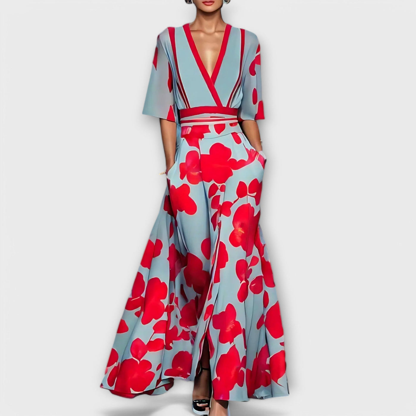 Elise - Elegante abito tubino con fiori
