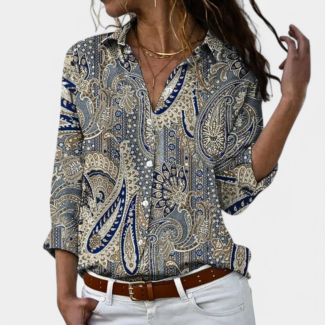 Tess | Camicetta da donna con maniche lunghe e stampa elegante