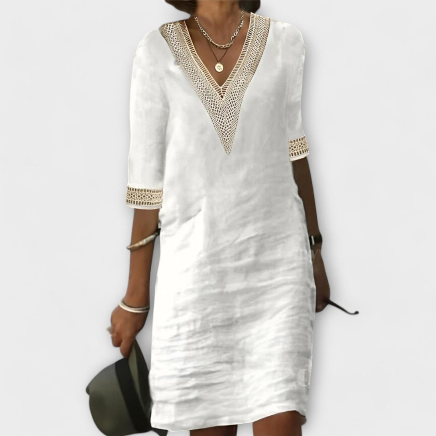 Vestito da donna in cotone e lino