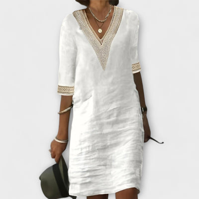 Vestito da donna in cotone e lino