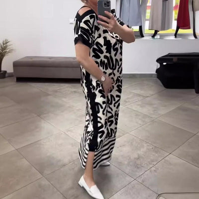 Rochie Fashionabilă cu Guler în V și Respirabilitate