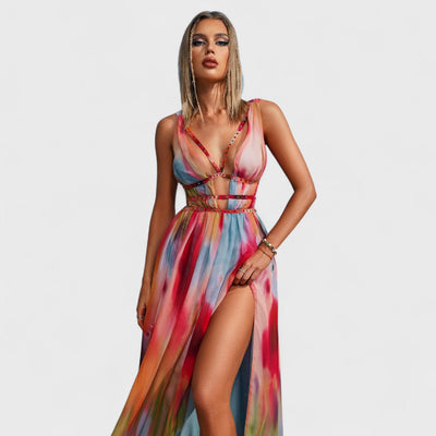 Freya - Abito Lungo Dipinto
