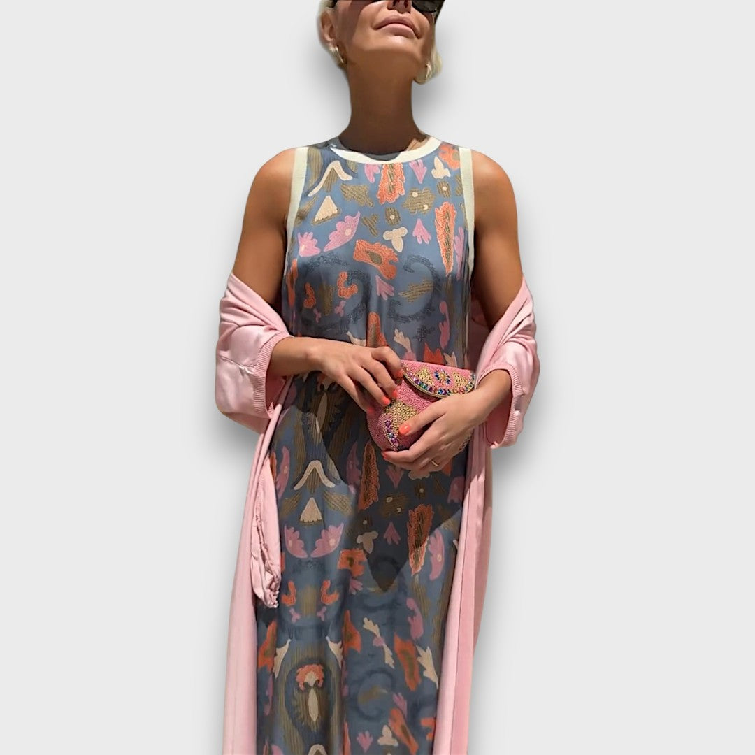 Elveria –  Maxi abito con cardigan