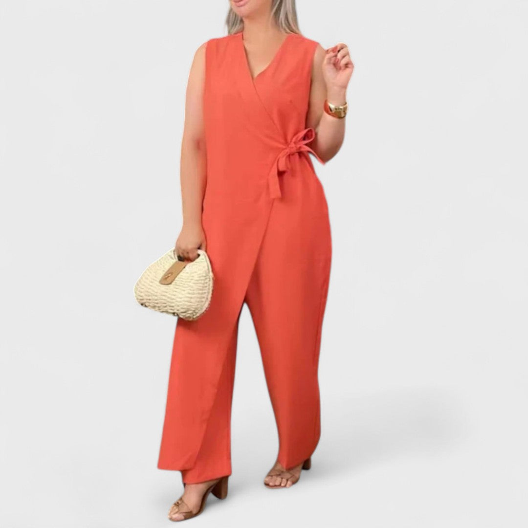 Inès - Elegante tuta con scollo a V